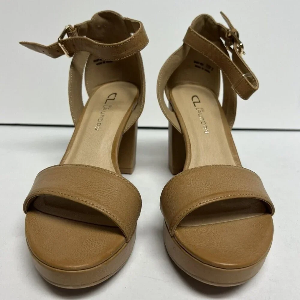 Chinese Laundry Women's Go On Heeled Sandals Brown, Size 7 M